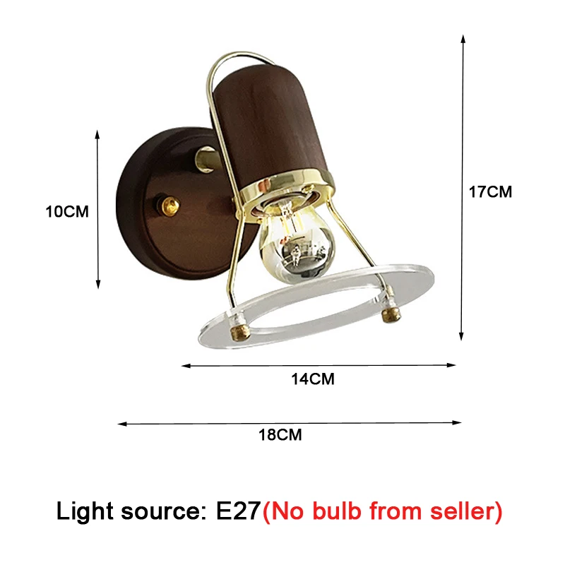 اليابانية الرجعية الجوز اللون الصغيرة النمل الجدار مصباح غرفة نوم السرير الدورية الزخرفية جو الجدار مصباح ضوء المنزل
