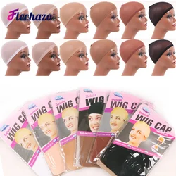 Bequeme Perücken kappen Haar netze 1 Packung 2 Stück Strumpf perücken kappe für Halloween Perücke braun schwarz Perücken kappen passt für kleine Köpfe und große Köpfe