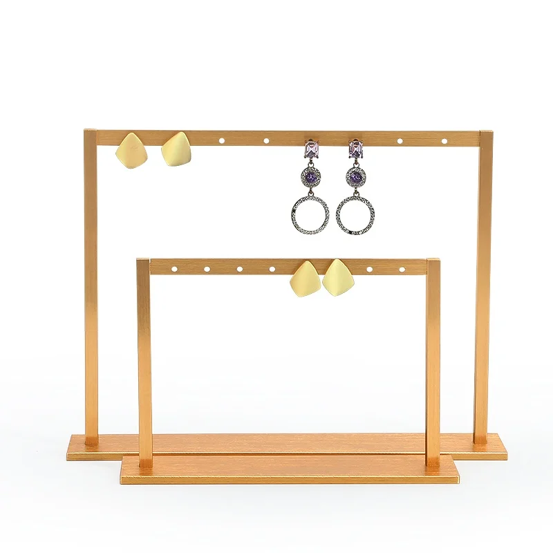 Metal Earring Holder Jewelry Window Show Shelf Rings Organizer Rack Ear Stud Display Stand