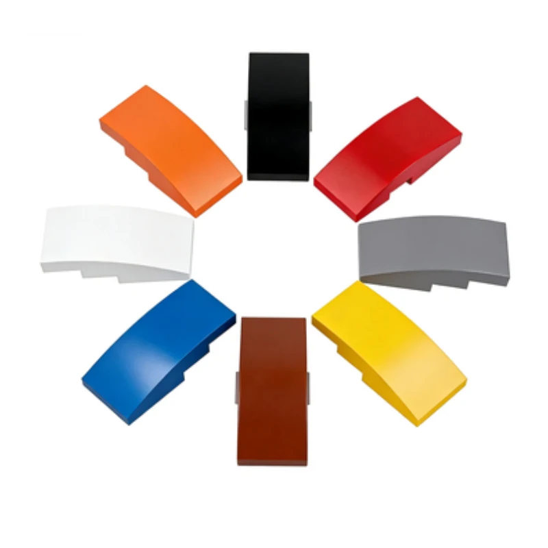 

55 шт. совместимых с MOC деталей для конструктора 93606, кирпичи 2x4 с изогнутой поверхностью, DIY детские игрушки, технологичные отдельные элементы