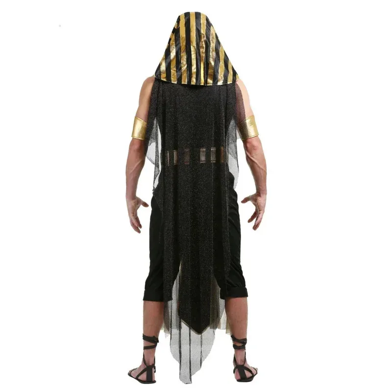 A Halloween Ancient Egypt Egyptian Pharaoh Costume for Men King Cleopatra Queen Cosplay Carnival Party Medieval Couple Party Dre