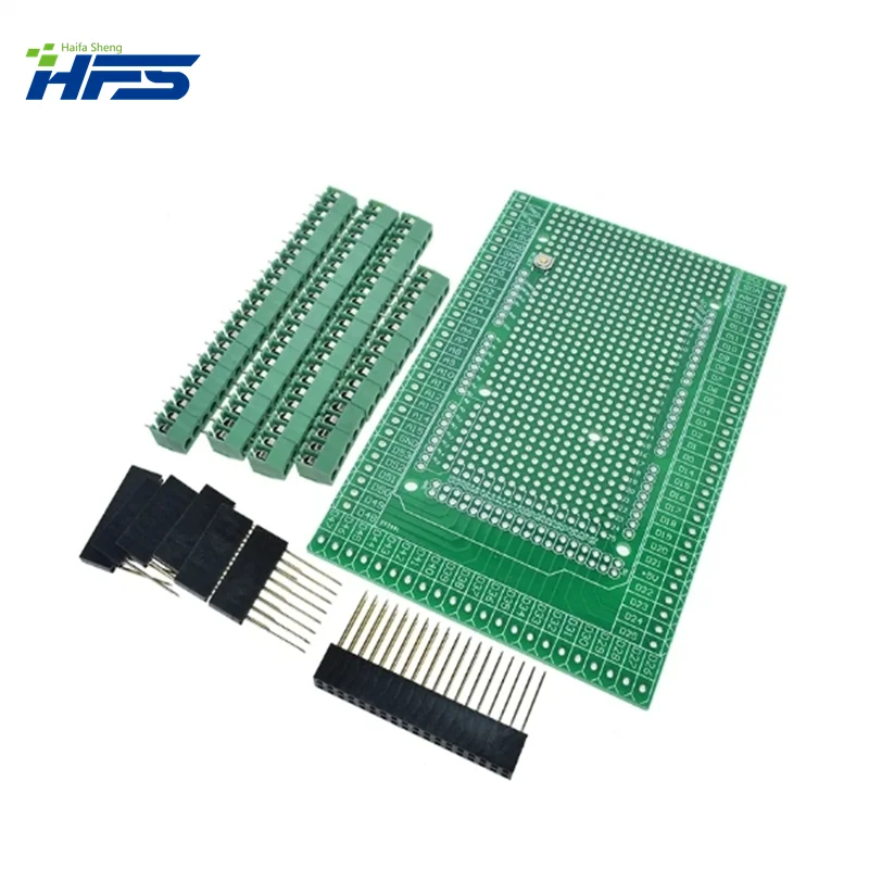 Dubbelzijdige Pcb Prototype Schroefklemmenblok Schermset Voor MEGA-2560 Mega 2560 R3 Mega2560 R3