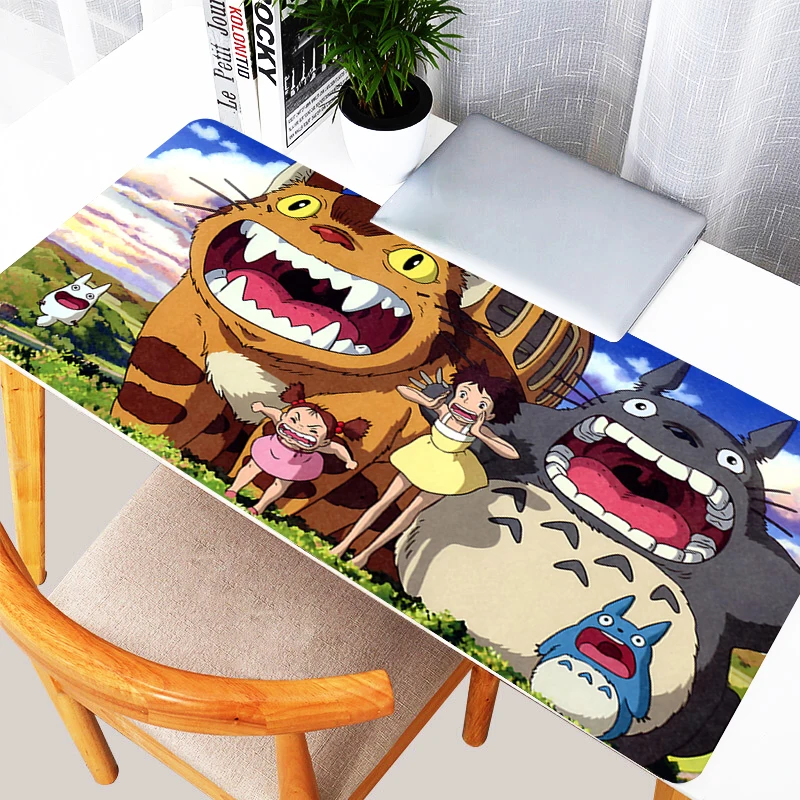 Mouse Pad PC Gaming Accessories Mousepad Laptop Kawaii Anime T-totoro Desk Mouse Mat Cartoon HD Print Keyboard Pad Cute Carpet