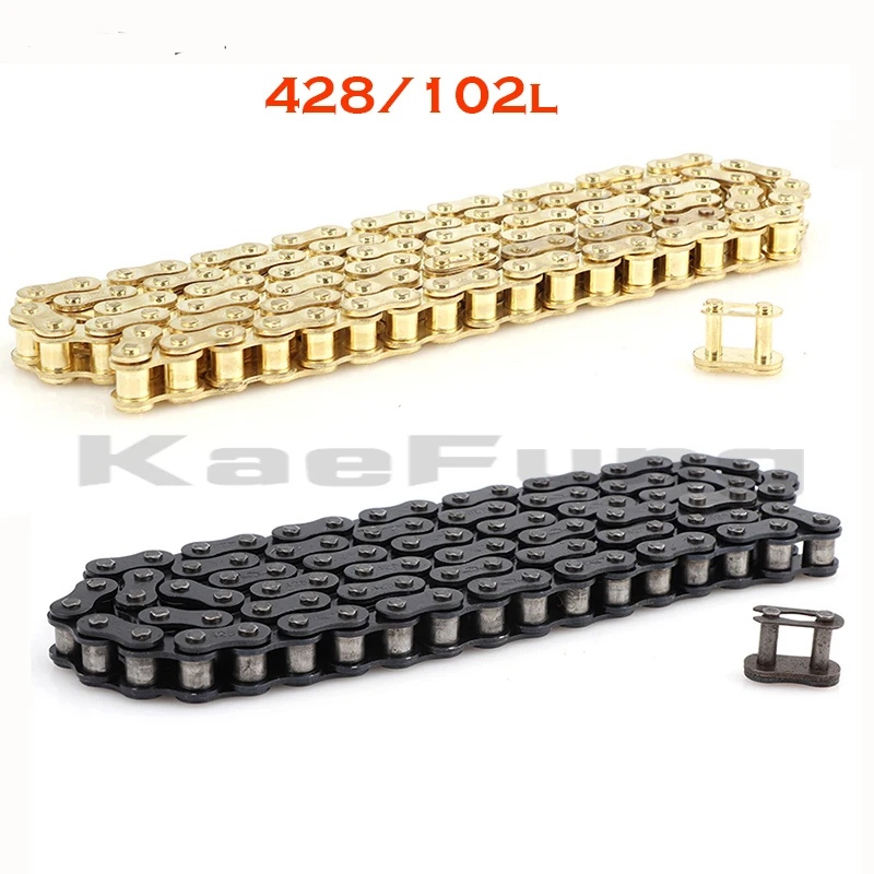 

Motorcycle pit dirt parts 428 102 LINKS GOLD CHAIN FOR PIT PRO DIRT BIKE ATV QUAD 125cc 140cc 150cc