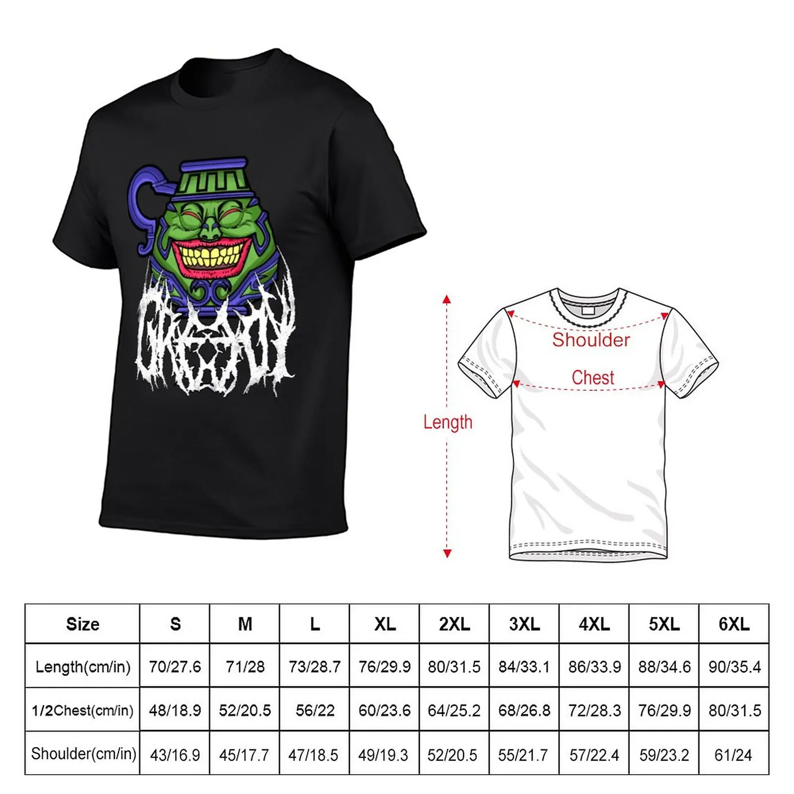 New Greedy Deathcore Pot Of Greed T-Shirt T-shirt short summer top oversized t shirts for men