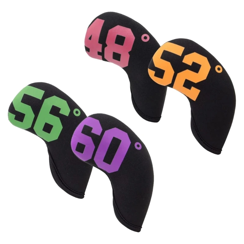 4 pçs/set neoprene golf ferro capa proteger cobre golfe cunha headcovers golfe ferro clube capa com grande dropshipping