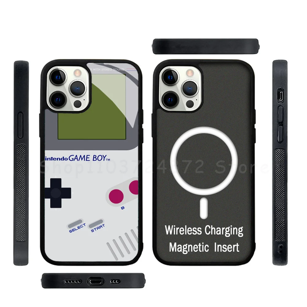 G-Gameboy Phone Case Strong Magnetic For IPhone 15 14 13 Pro Max Mini Alex Mirror For Magsafe Wireless Charging Cover