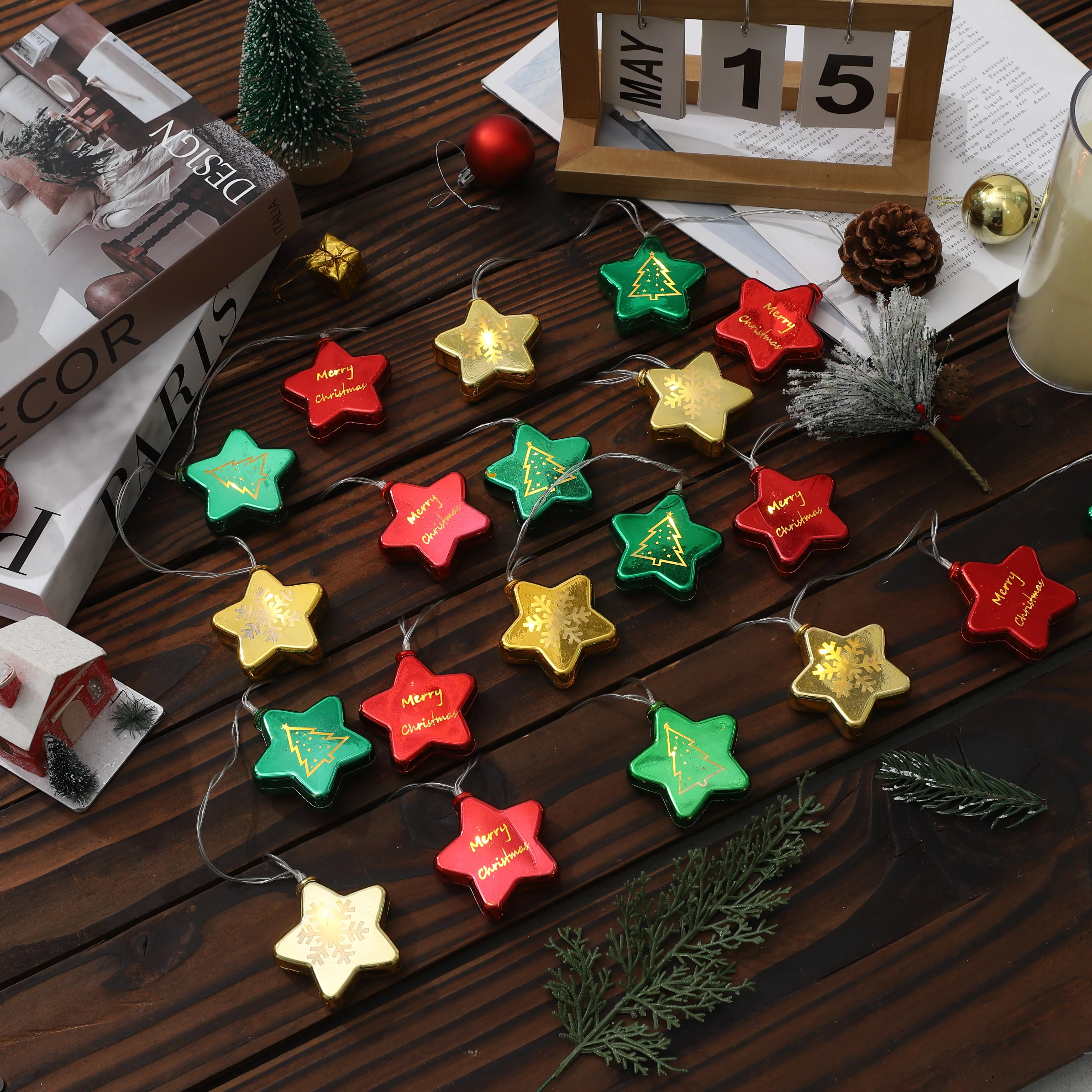 GAOMON Classic Christmas Tree Ornament Set for Holiday Decorating