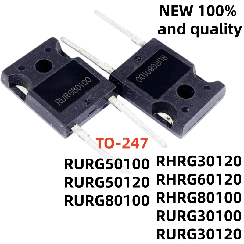 5/PCS quality RURG30120 RURG50120 RURG80100 RURG50100 RHRG RURG TO-247 RHRG30120 RHRG60120 RHRG80100 RURG30100 High-power Diode
