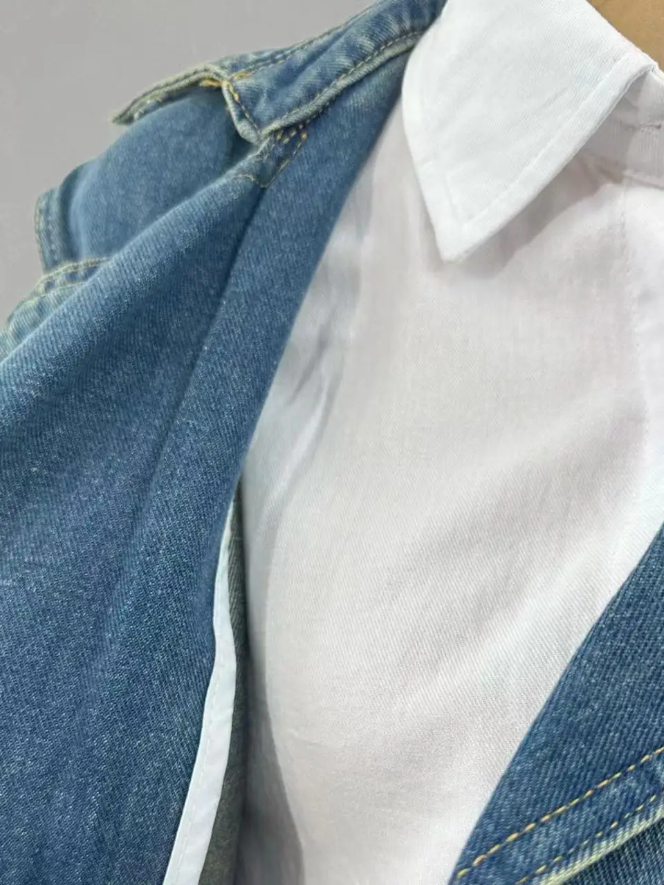 Misserel 2024 nuevo Sle Svel cintura alta pantalones vaqueros de pierna ancha mono de moda para ir al trabajo mezcla de algodón