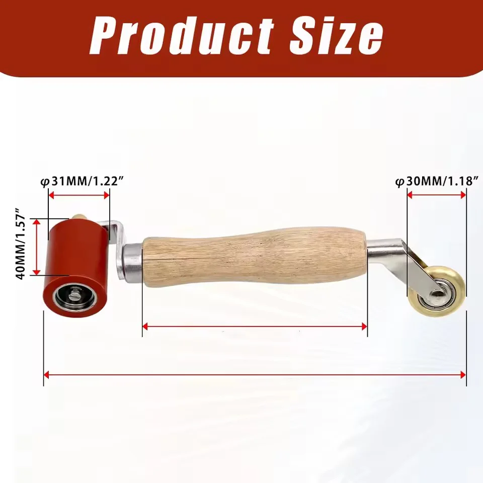 40mm Silicone Handwheel, Silicone + Brass Double-ended Seam Roller, 6mm Brass Pressure Wheel, PVC Seam Welding Tool/Welding Tool