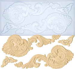 Mirosie Baroque Silicone Molds for Polyclay Air Dry Clay Polyclay Plaster Epoxy Resin Fondant Cake Decor Rococo Embellishment
