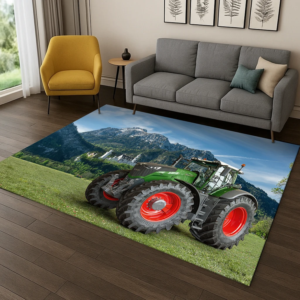 3D Auto Traktor LKW Serie Teppich Teppich Matte für Wohnzimmer Sofa Home Schlafzimmer Fußmatte Küche Dekor, Kinderspiel rutschfester Teppich