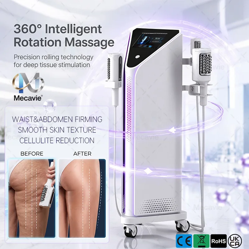 Vertical Inner Ball Roller Beauty Machine 360° Rotation Lymphatic Drainage Body Contouring Skin Firming Device for Spa Home Use