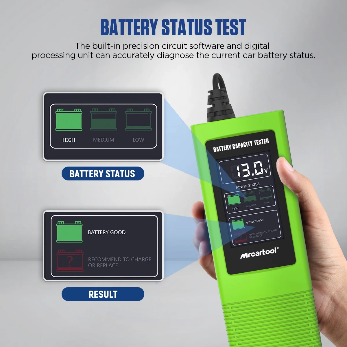 MRCARTOOL B70 Auto Power Kapazität Tester 12V 24V Elektrische System Diagnose Power Scan Tool Auto Batterie Spannung Tester analysator – Detail 2