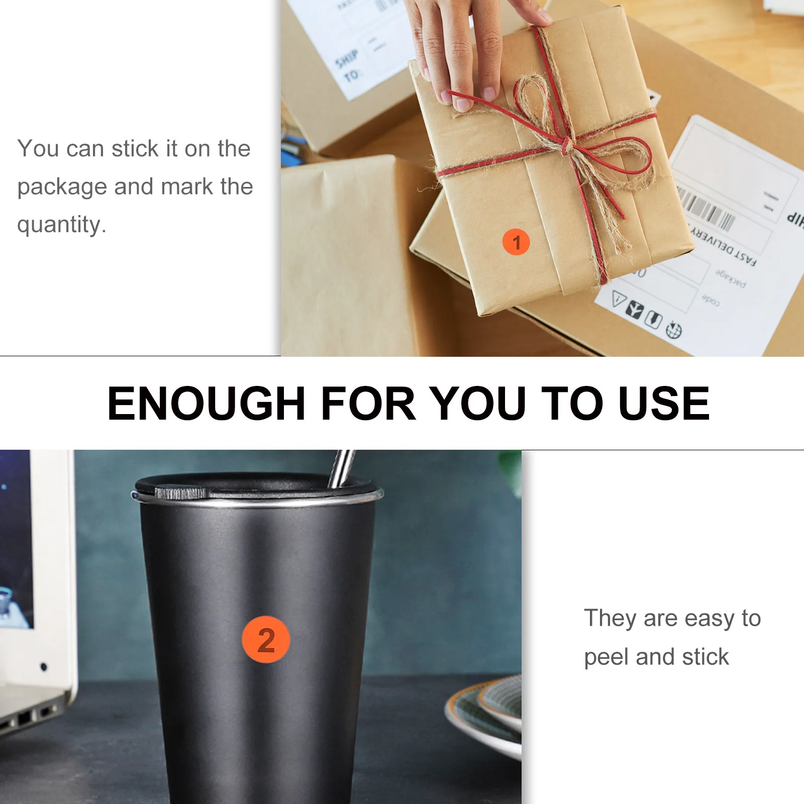 

100Pcs Self-Adhesive Number Stickers Clear Round Pasters for DIY Craft Storage Organization Home Party Favors Kids Activity