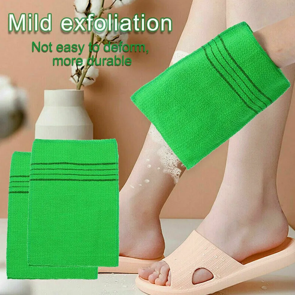 5Pcs Shower Bath Scrub Glove Korean Exfoliating Body Scrub Shower Towel Washcloth Portable For Adults Coarse Grain Brushes