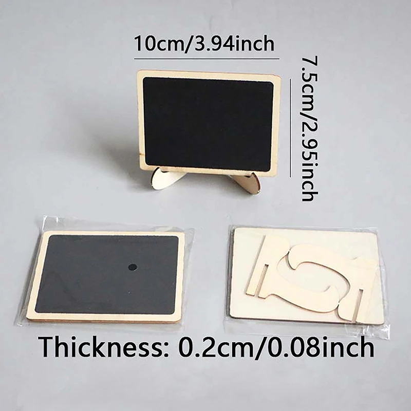 10PCS Mini Chalkboard Signs With Easel Wedding Birthday Parties Message Board Signs Event Decor Wooden Place Cards