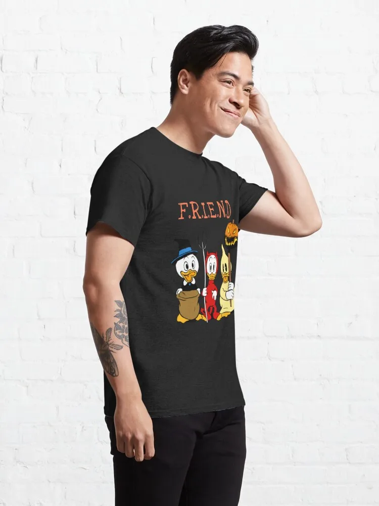 Funny Halloween Disney  F.R.I.E.N.D Classic T-Shirt  Fashion Oversized Cotton T Shirts Male