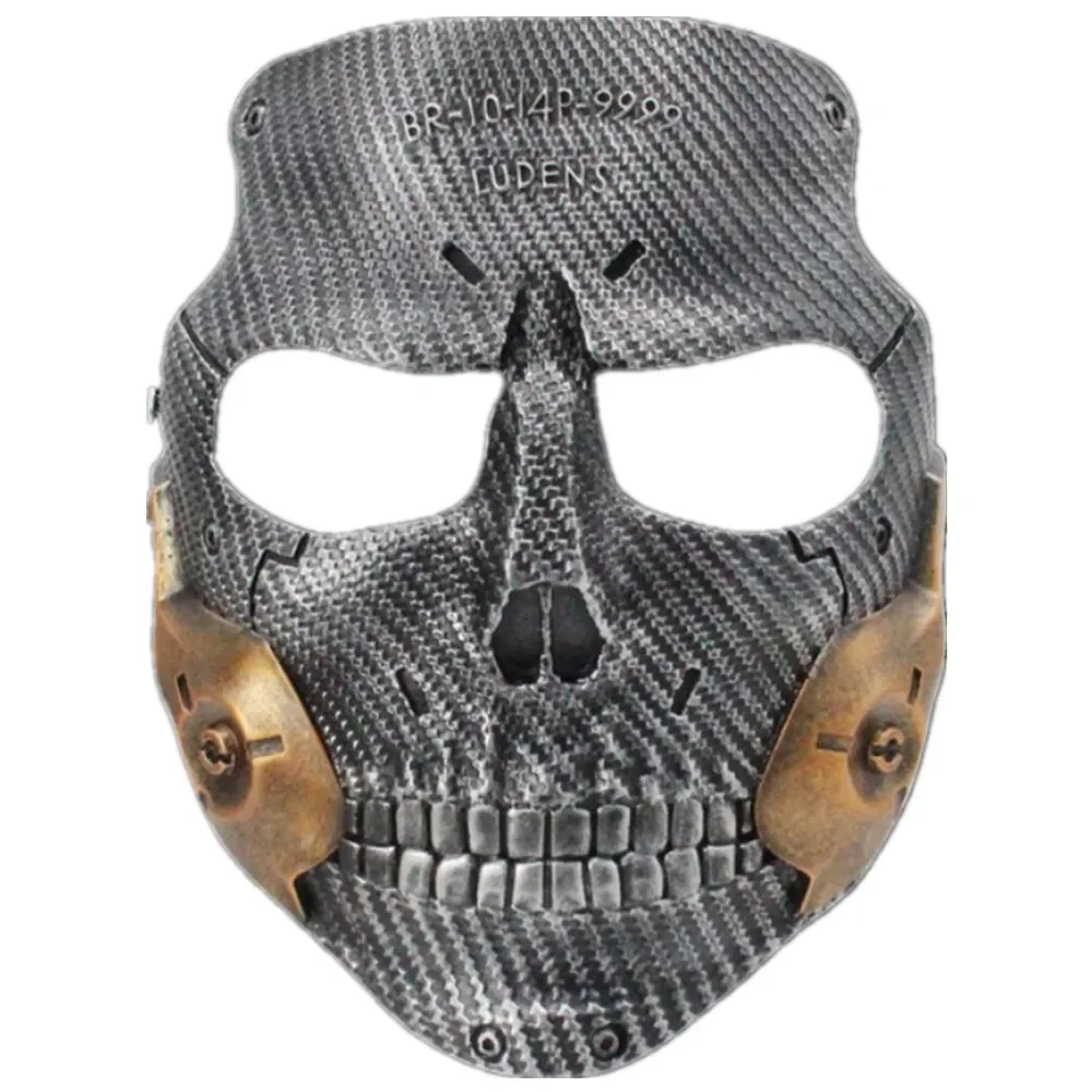 

Silvery Death Stranding Skull Mask Game Character Props Halloween Masks Resin Death Stranding Cosplay Mask Skull Face Masque Toy
