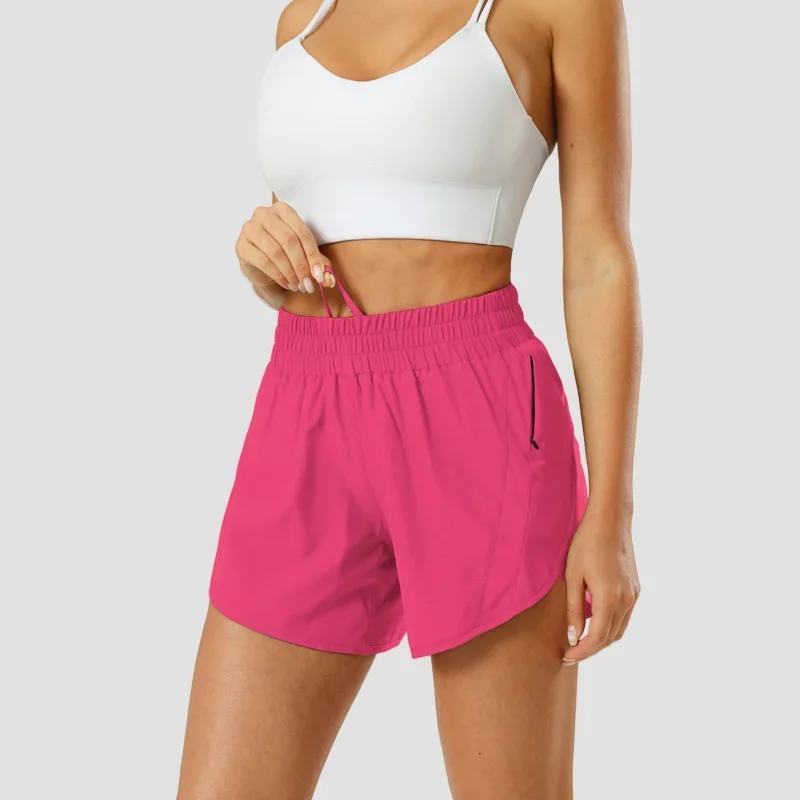 Fitness 24 Women Hotty Hot Shorts Side Zipper Pocket Gym Yoga Wear High Waist Workout Running Sporty Short Outfit Woman Clothing