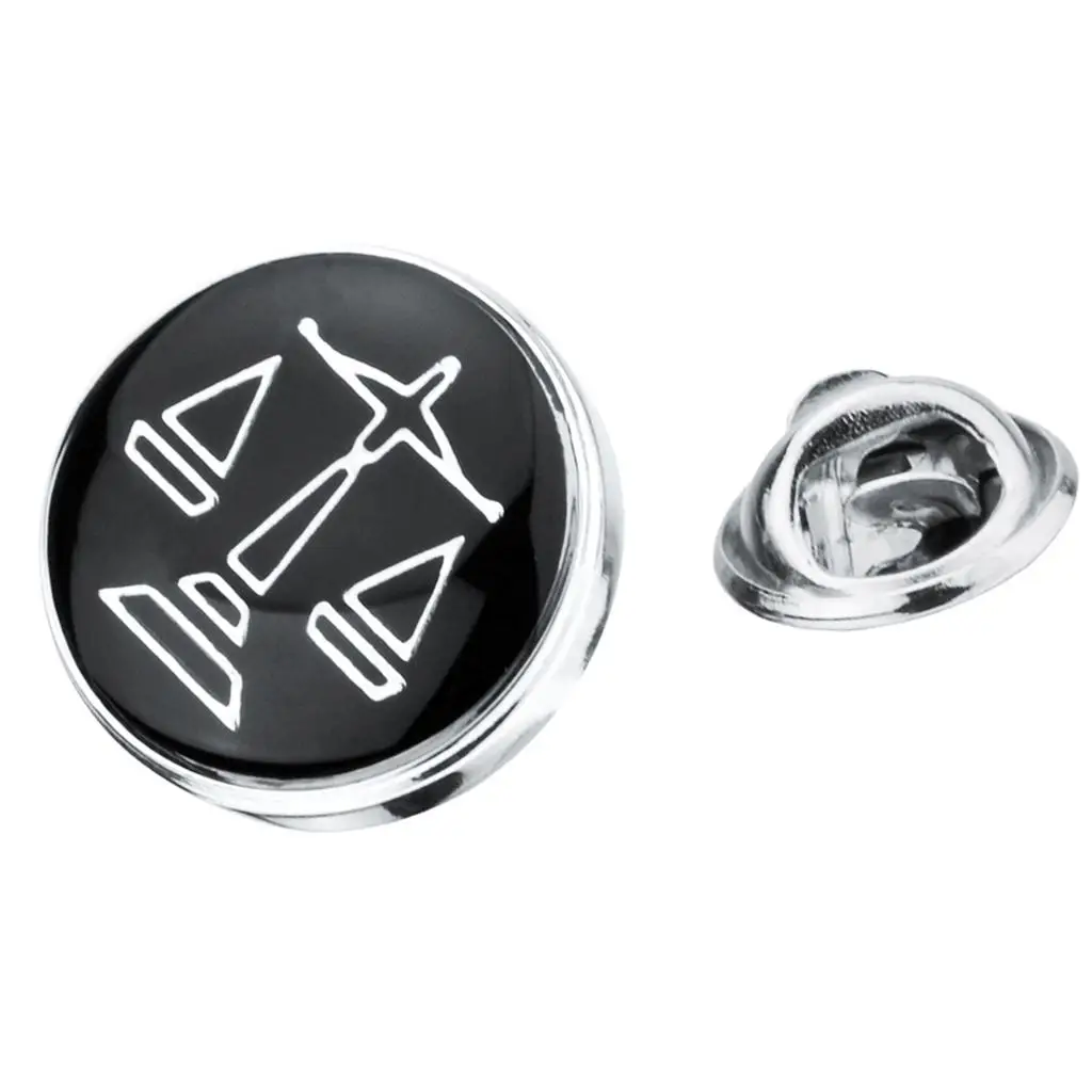Round Scale Judge Pin Badge Metal Collar Brooch for Suit Tie Hat Shirt Fashion Style