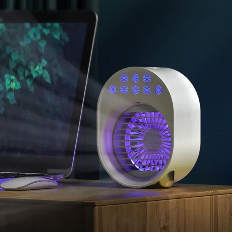 USB Desk Fan Small Personal Table Air Conditioning Fan Strong Wind Quiet Operation Portable Mini Cool Fan for Office Bedroom view 4