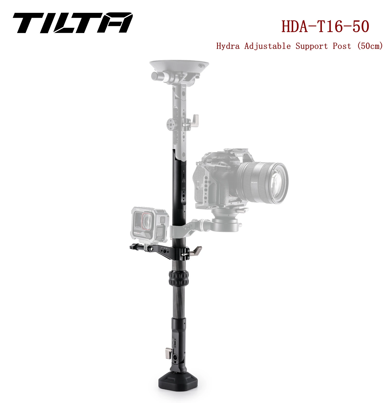 TILTA Hydra verstelbare steunpaal ARCA kogelkop verlengbeugel 100 cm