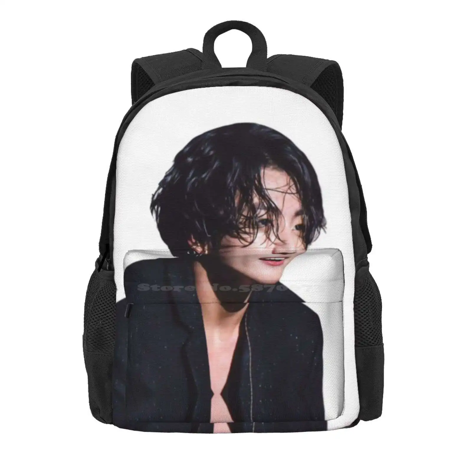 Jungkook Long Hair Hot Hot Sale Schoolbag Backpack Fashion Bags Army Fandom Logo Jimin Jin Jhope Suga Jungkook Taehyung