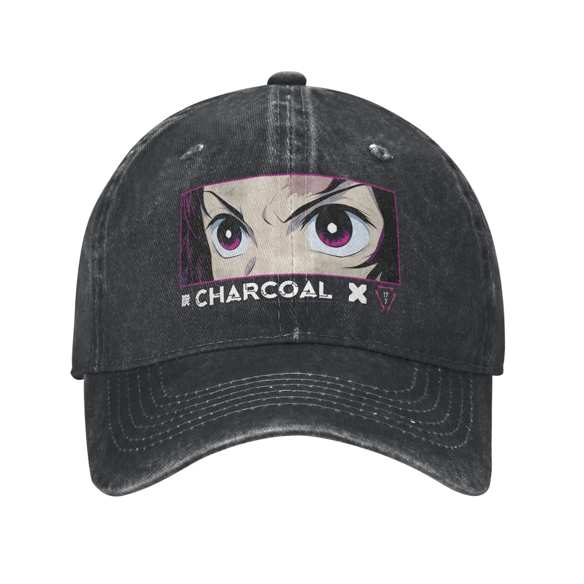 Charcoal Anime Eyes Japanese Cozy Anime Style Fashion Baseball Cap  Sportswear Sun Cap  Casual Dating Sun Cap