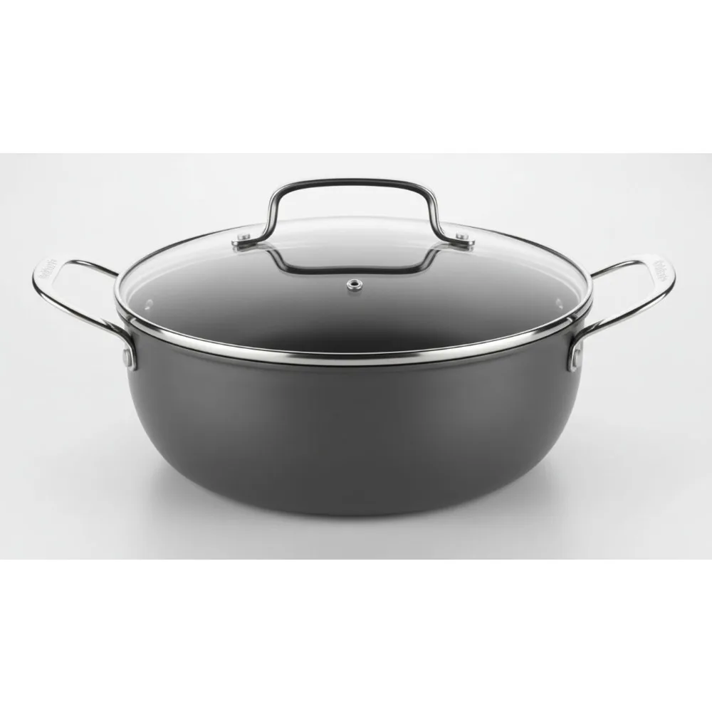 

5-Quart Chili Pot with Nonstick Ceramic Coating, Durable Anodized Design for Easy Cooking and Cleaning