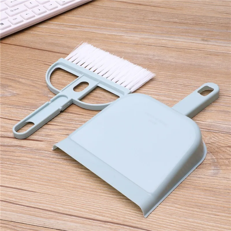 Candy Color Mini Cleaning Brush Small Broom Dustpans Set Desktop Sweeper Garbage Cleaning Shovel Household Cleaning Tools