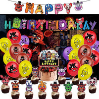 Game Anime Periphery Five Nights At Freddy's Theme Party Cosplay Dress Up DIY Props FNAF Anime Figure Freddy Chica Image Balloon