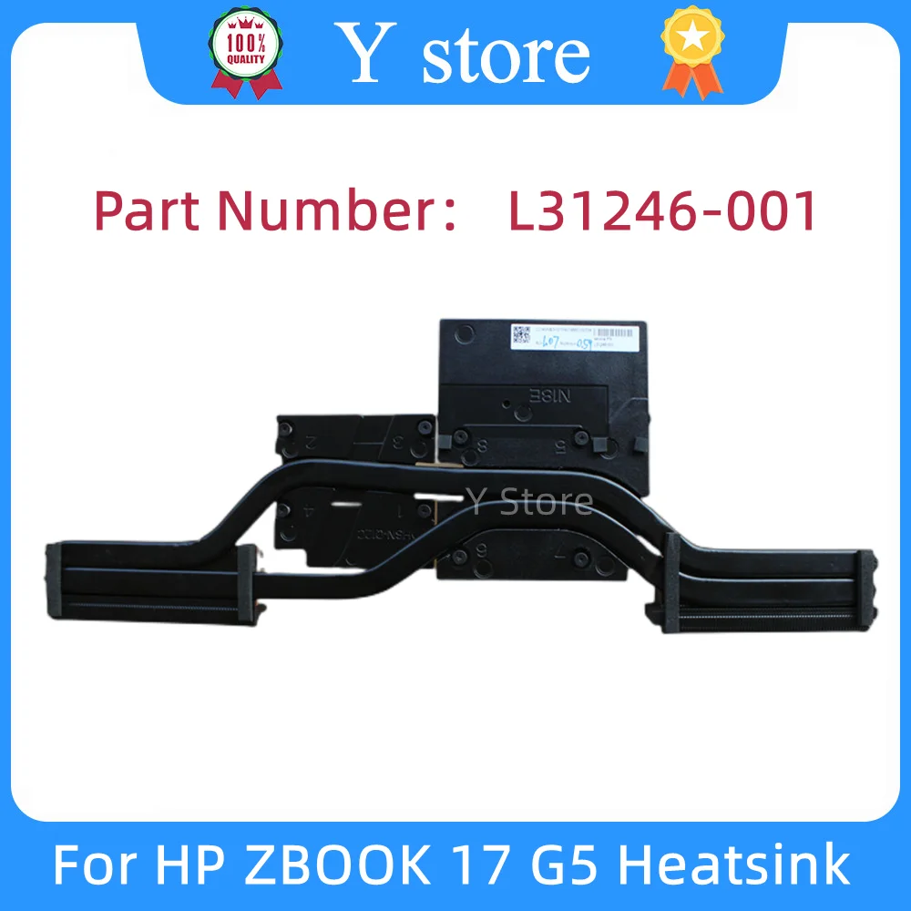 Y Store New Original For HP ZBOOK 17 G5 Laptop CPU Cooling Radiator Heatsink HSN-Q12C L31246-001 100% Tested Fast Ship