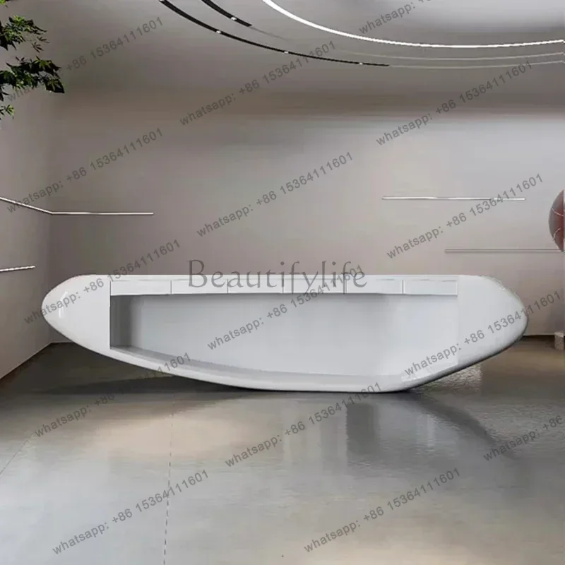 Factory Direct Sales Italian Style Originality Reception Desks Simplicity Modern Beauty Salon Reception Desks High-end Office Fu