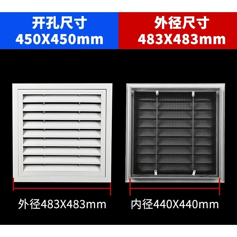 Aluminum alloy door hinge type trend with filter inspection port louvers air conditioning purification workshop trend louvers