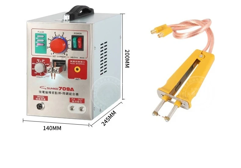 hot sales 709A Spot Welder 1.9KW Pulse Spot Welding Machine For Lithium Battery Pack Welding Machine With Remote Soldering Pen