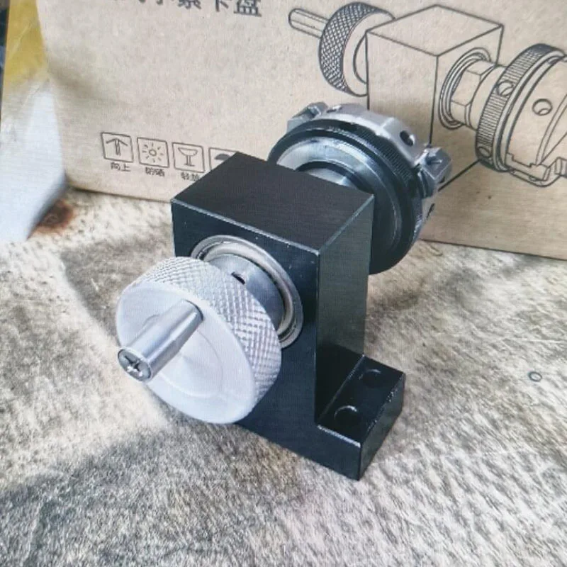 Mini Hand-Cranked Three-Jaw Self-Centering Chuck K01-50, Manual Rotary Fixture for Mini Lathe Wood Metal Turning Workholding