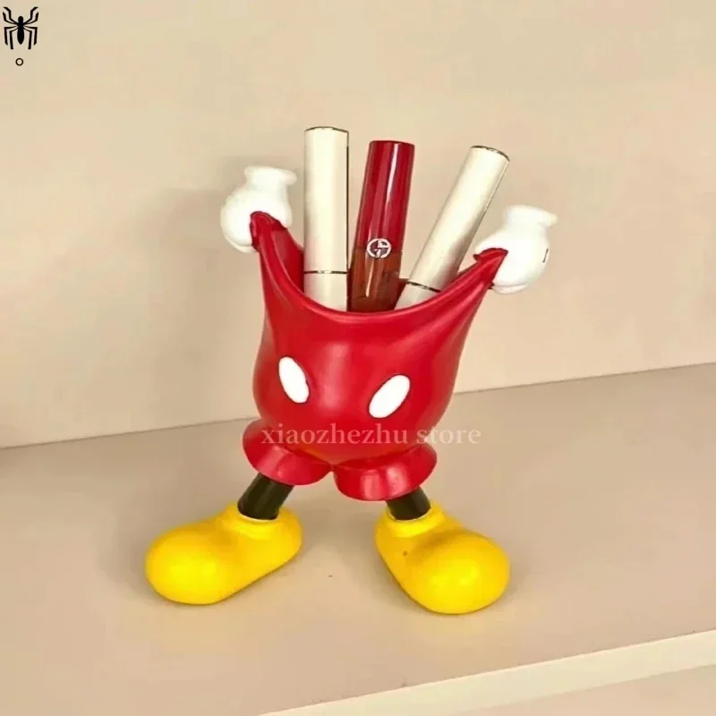 Kawaii disney mickey luva caneta titular anime bonito dos desenhos animados lápis papelaria decoração de mesa estudante caneta titular presente natal