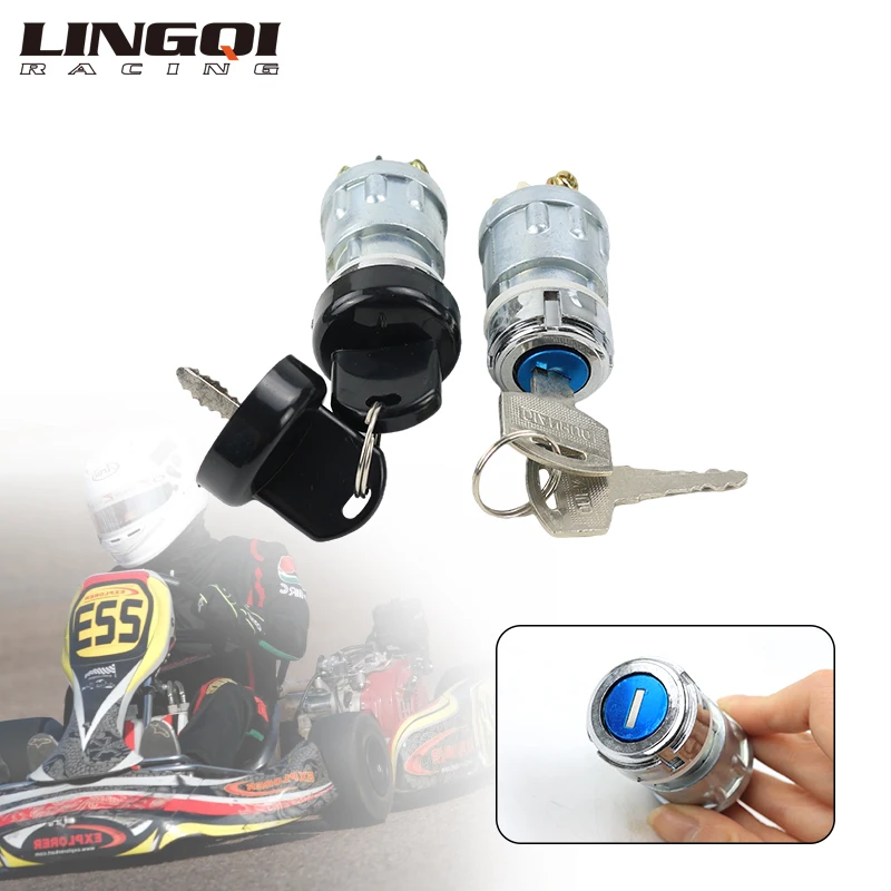 LINGQI سباق بدء مفتاح قفل الإشعال مفتاح مجموعة مولدات الديزل ل 50cc 110cc 125cc 250cc حفرة رباعية الترابية دراجة ATV عربات التي تجرها الدواب