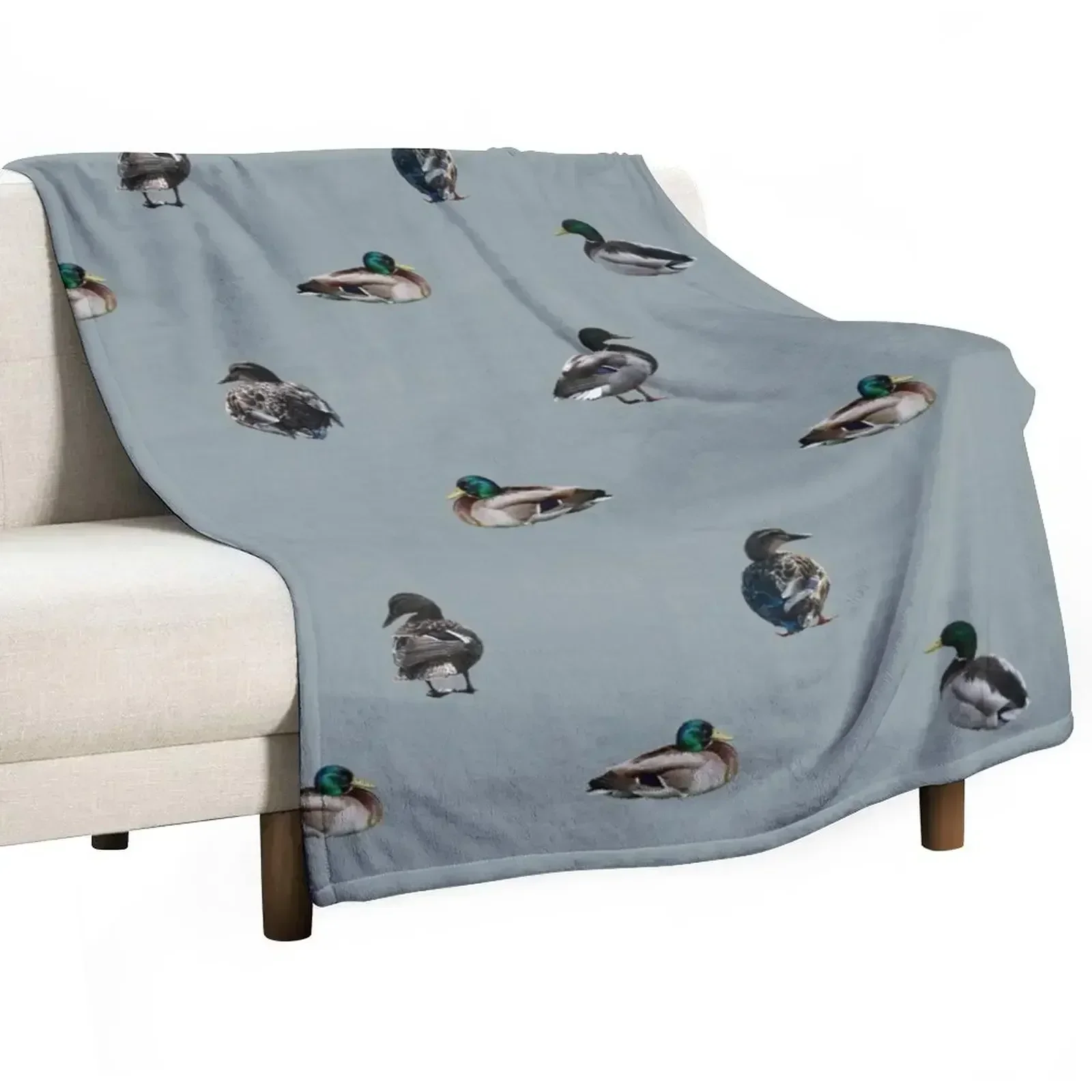 Mallard Duck Pattern Print Throw Blanket Ultra Soft Flannel Fleece Blanket for All Seasons