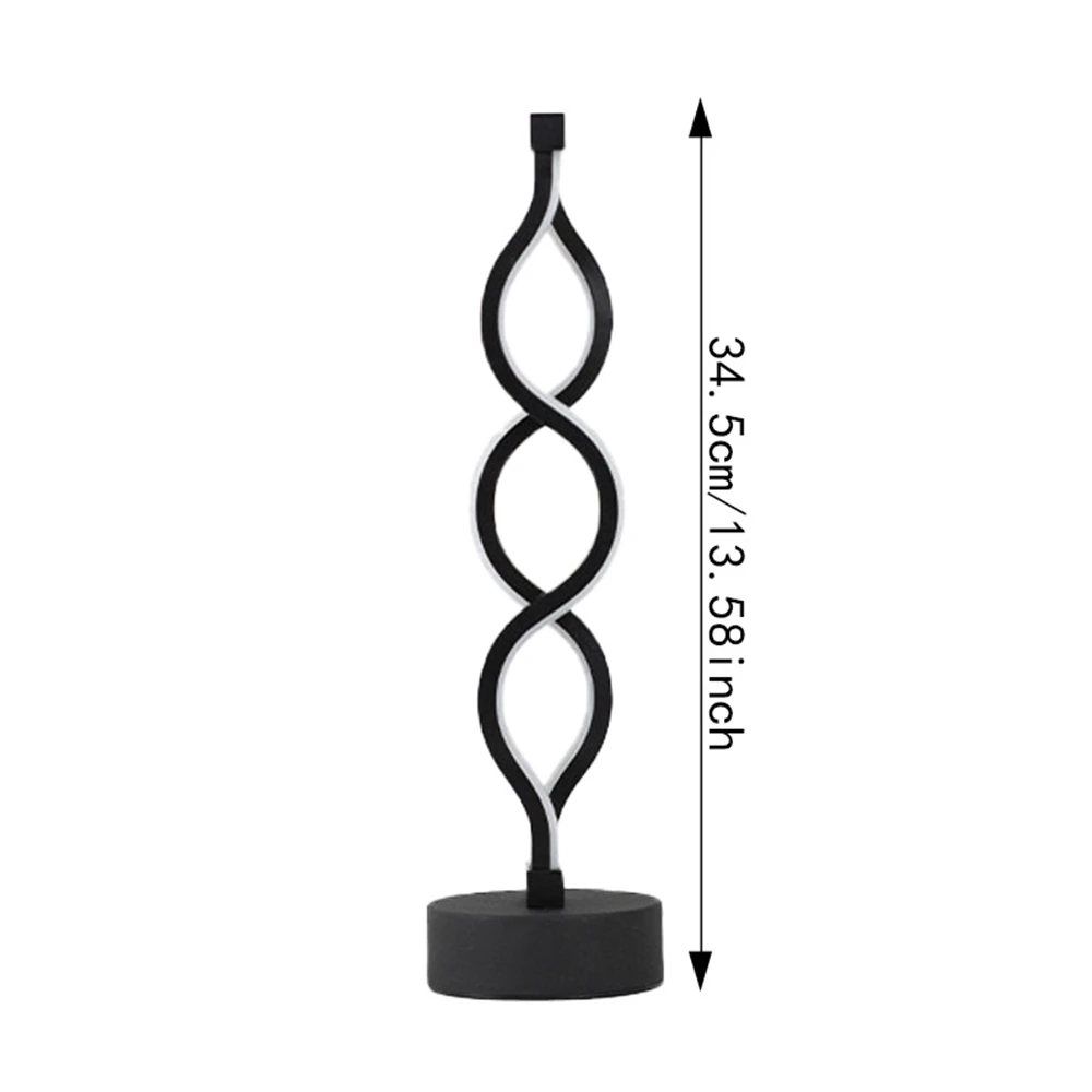 الإبداعية الحديثة دوامة LED الجدول مصباح USB 5 فولت 3 لون ضوء عكس الضوء مكتب القراءة مصباح LED السرير ضوء الليل