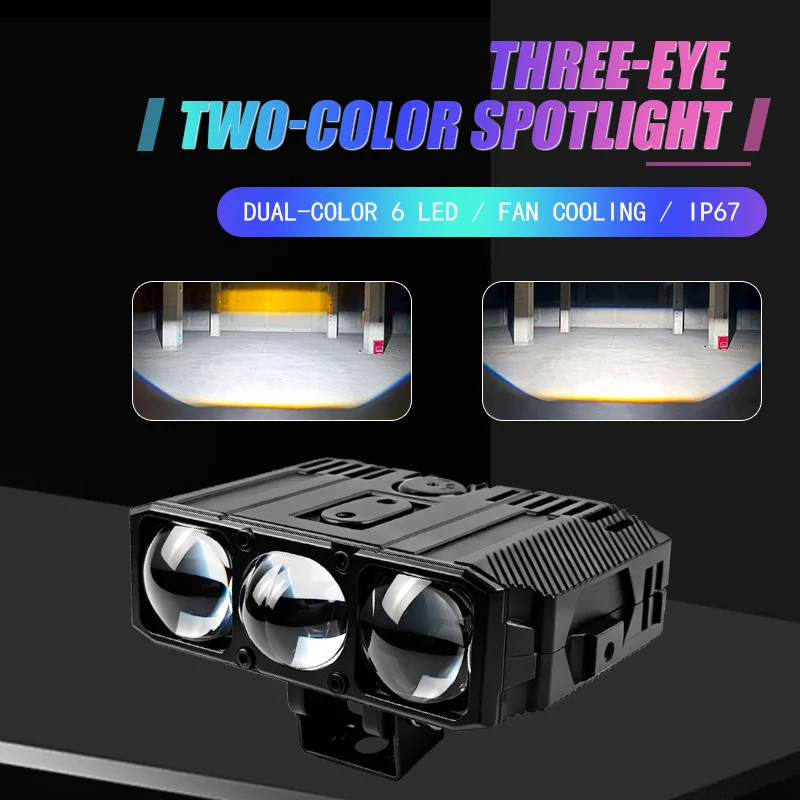 IP66 Waterproof Work Light Super Bright 170W Mini Projector Car LED Light External Auxiliary Light for Car SUV Motorcycle Light