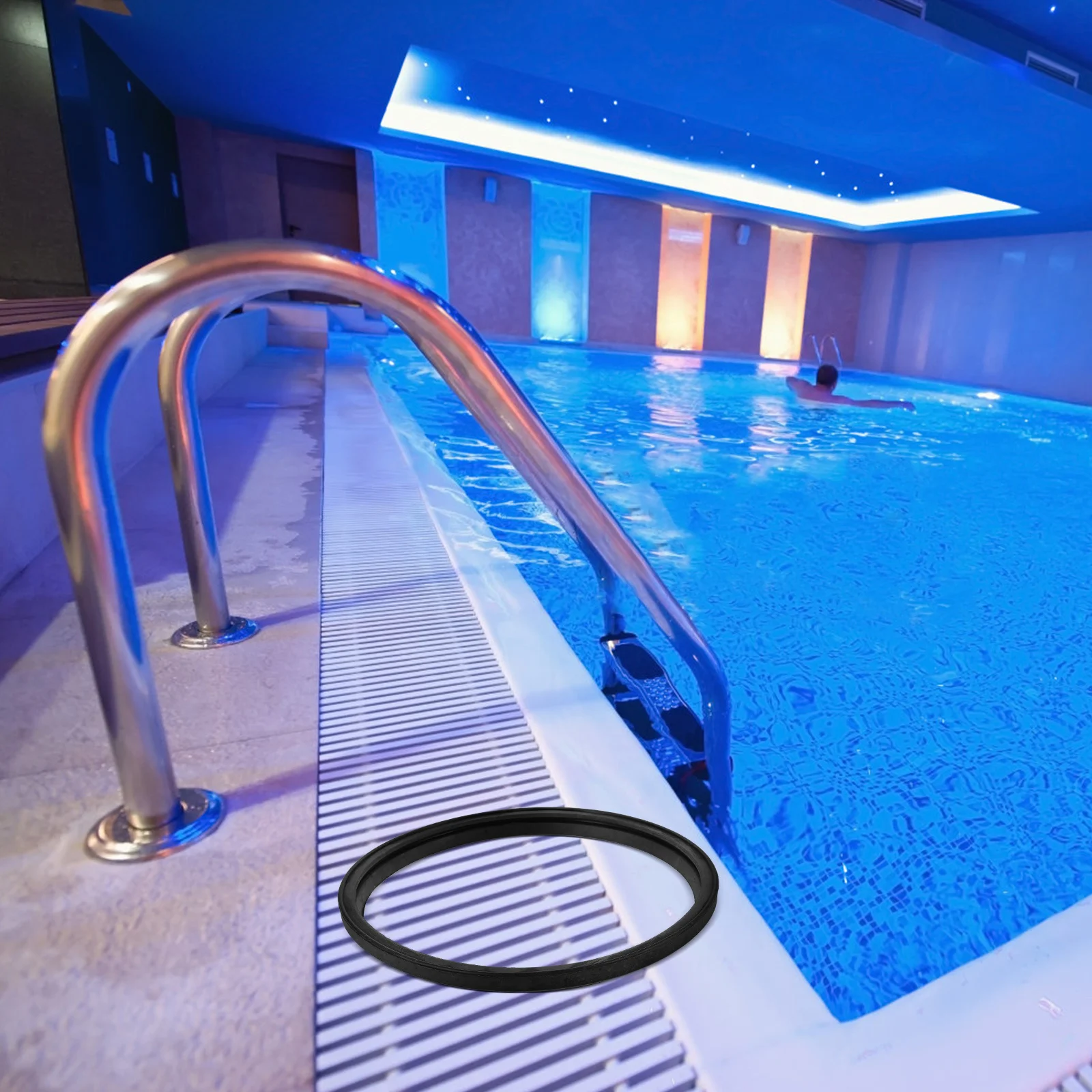 

1 Piece Pool Lights Lens Gasket Waterproof Rubber Washer for Swimming Pool Light Fixture Replacement Easy Install No Tools