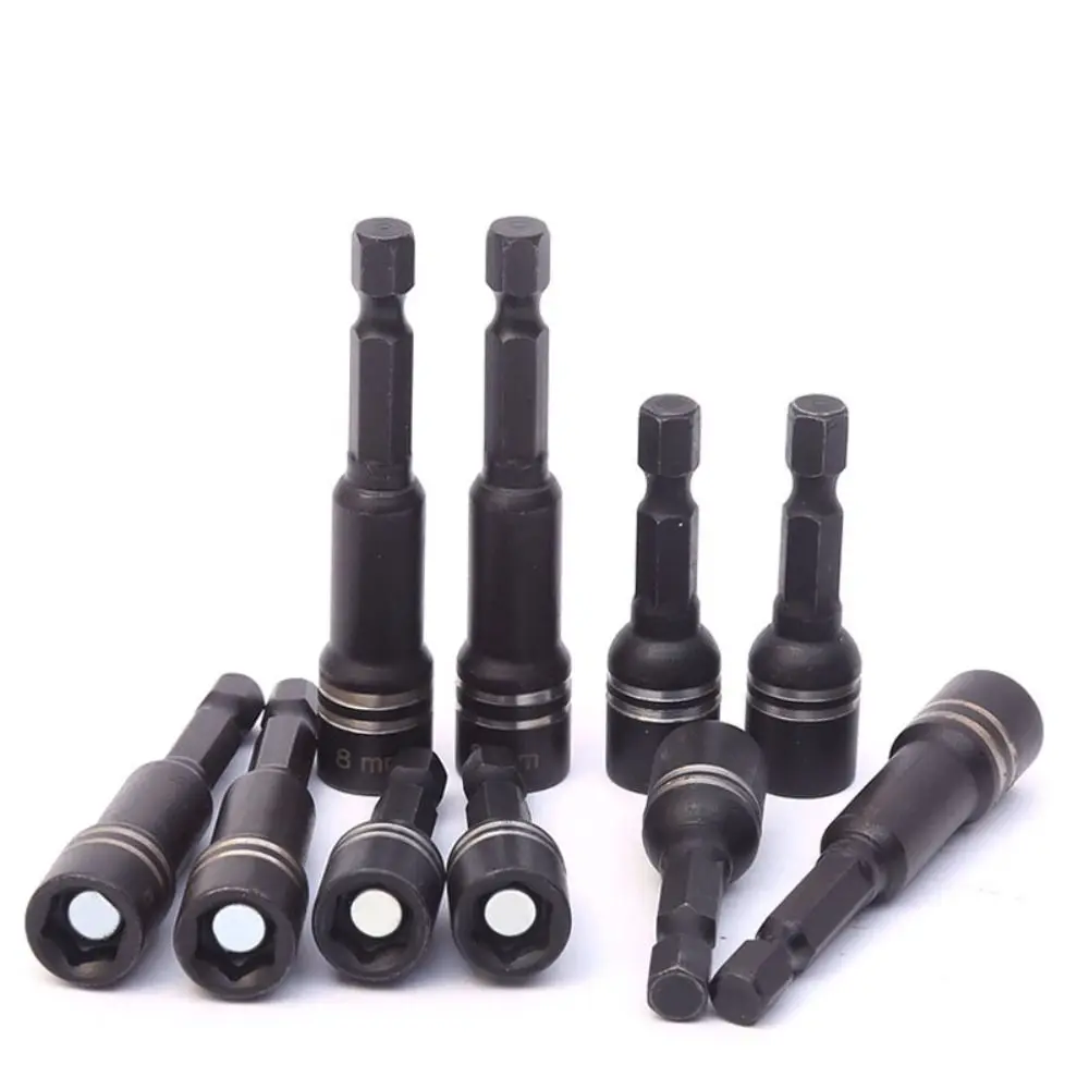 8mm Size Magnetic Nut Screwdriver Hexagonal Socket Magnetic Design Hex Shank Driver High-quality Materials Length Hex Socket