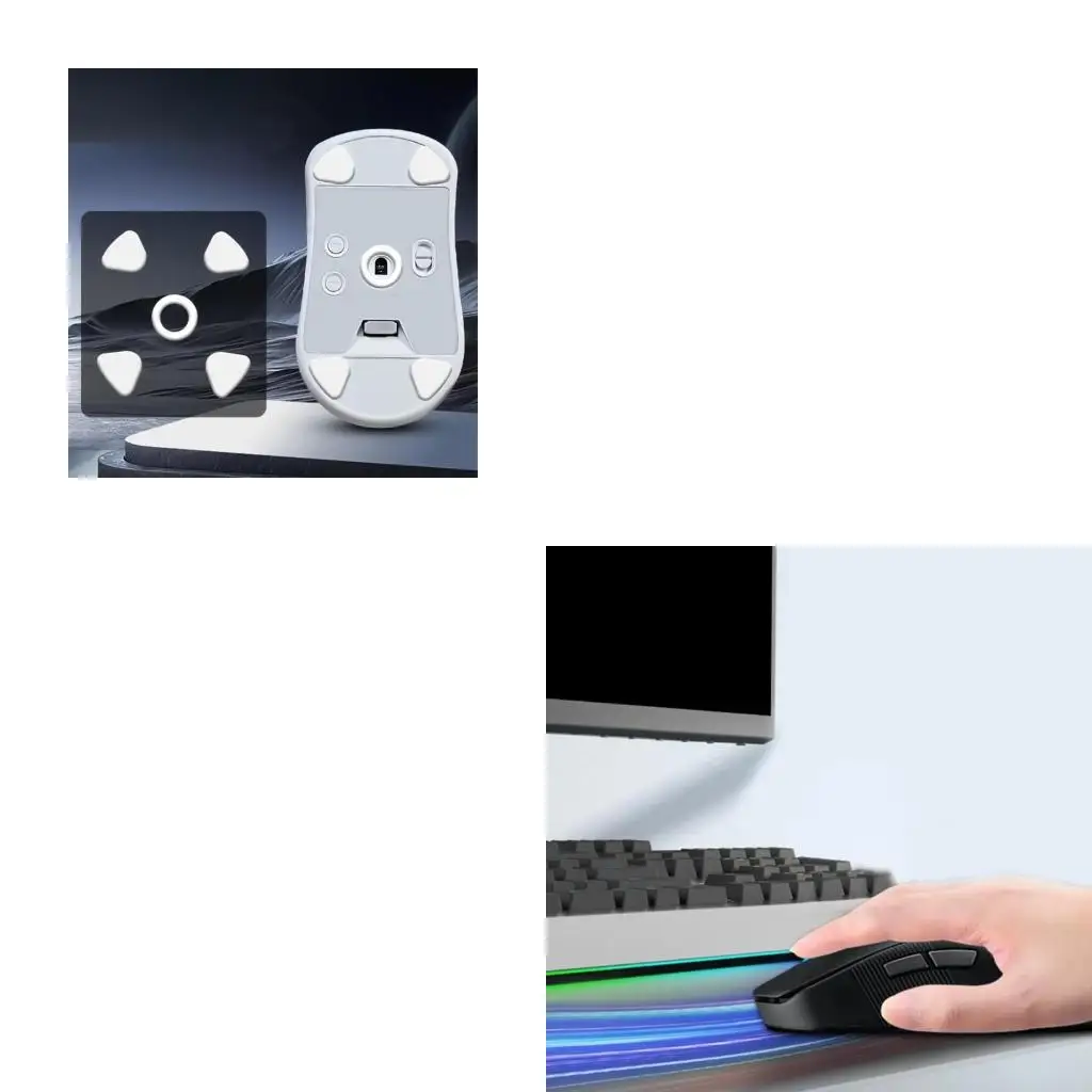  Mouse Pad Mouse Skates Feet Glass Mouse Foot for ROG Harpe Mini Ice Edition Enhances Glides And Slip Proof