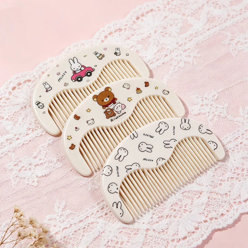 Kawaii Miffy Cute Comb Portable Anti Static Hairdressing Comb Student Girl Portable Comb Gift Toy for Girl