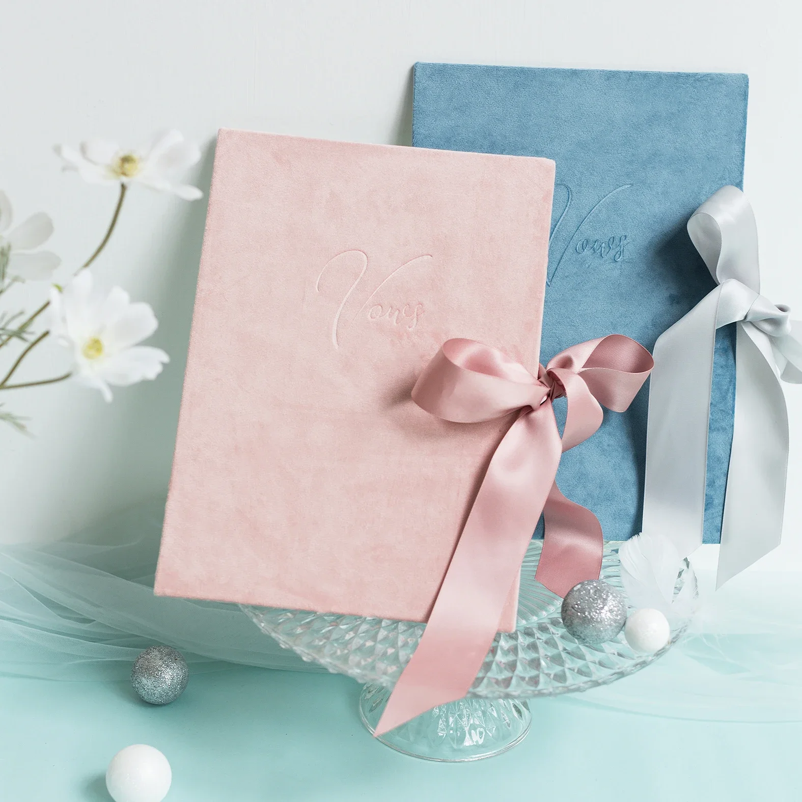 

Wedding Favor Bride And Groom Oath Book A4 Velvet Cover With Bows Bridal Gift Romantic Declaration Of Love Vows Card Photo Prop