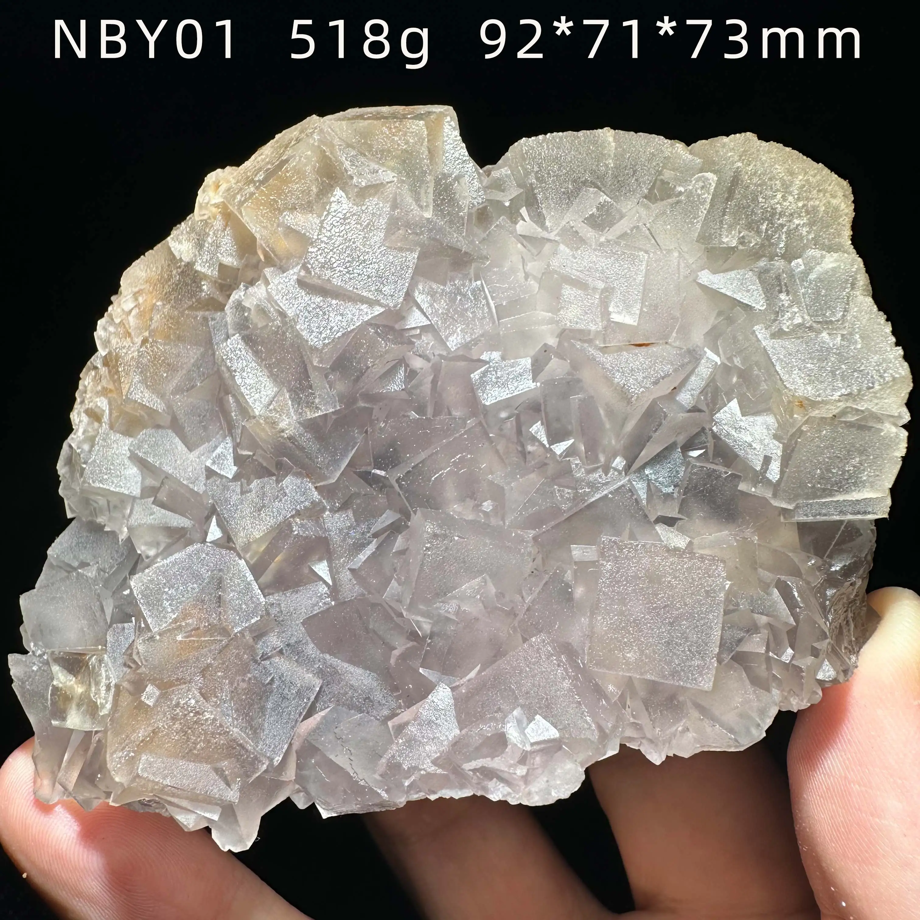 Natural White Fluorite Specimen from Inner Mongolia Transparent Raw Crystal Mineral Stone Collection Teaching Home Decor Healing