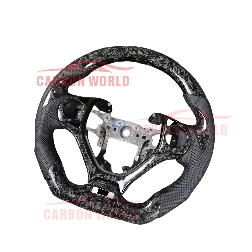 

High Quality Leather Custom Style Real Carbon Fiber Steering Wheel For Honda Civic 2012 2013 2014 2015 2016 9th 9.5th Generation